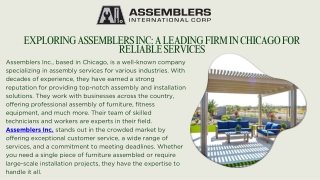 Expert Assembly Services in Chicago  Assemblers Inc