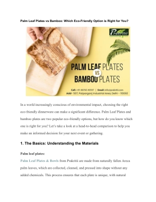 Palm Leaf Plates vs Bamboo Which Eco-Friendly Option is Right for You