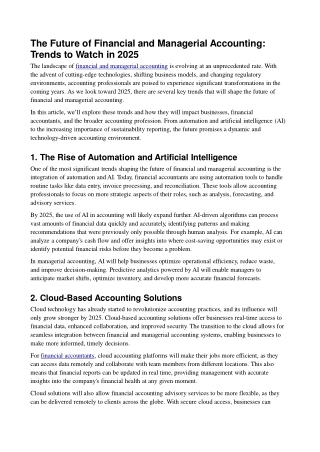 The Future of Financial and Managerial Accounting-Trends to Watch in 2025