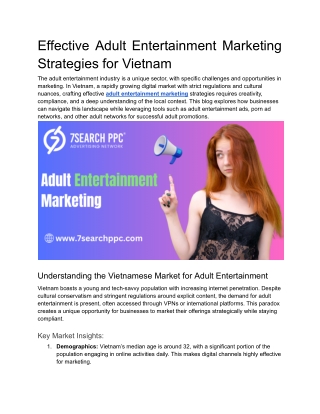 Effective Adult Entertainment Marketing Strategies for Vietnam