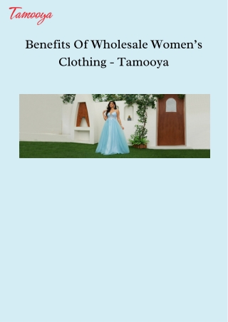 Tamooya Wholesale Women's Clothing Prioritize Quality And Affordability