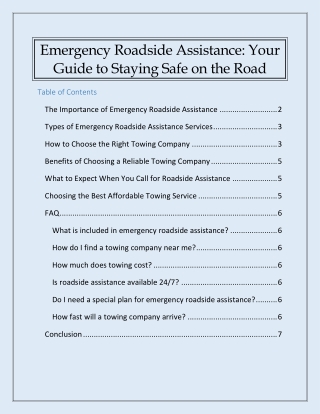 Emergency Roadside Assistance