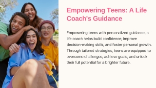Empowering Teens: A Life Coach's Guidance