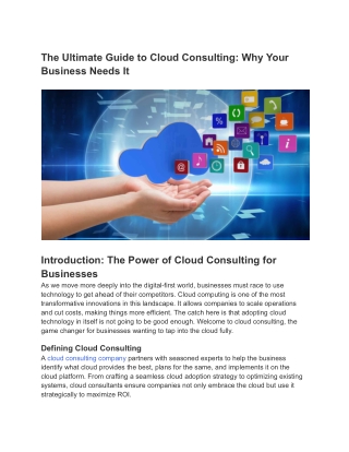 The Ultimate Guide to Cloud Consulting_ Why Your Business Needs It
