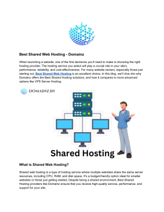 Best Shared Web Hosting