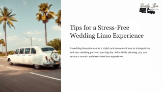 Tips for a Stress-Free Wedding Limo Experience