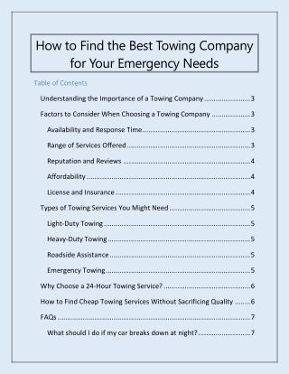 How to Find the Best Towing Company