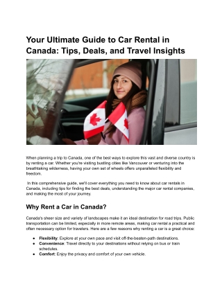 Your Ultimate Guide to Car Rental in Canada_ Tips, Deals, and Travel Insights