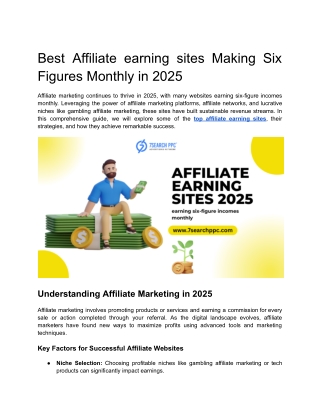Best Affiliate Sites Making Six Figures Monthly in 2025