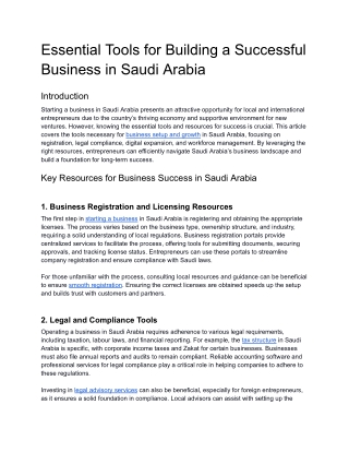 PDF_ Essential Tools for Building a Successful Business in Saudi Arabia