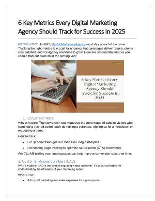 6 Key Metrics Every Digital Marketing Agency Should Track for Success in 2025