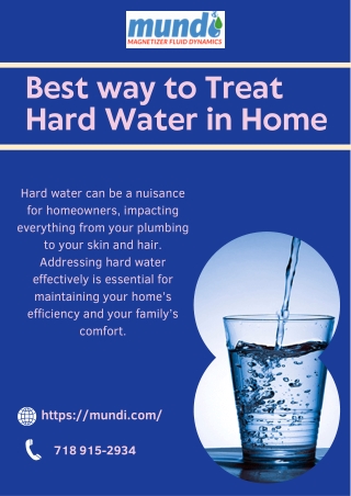 Best Ways to Treat Hard Water at Home