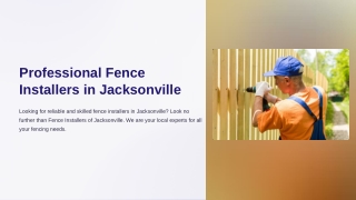 Professional Fence Installers in Jacksonville