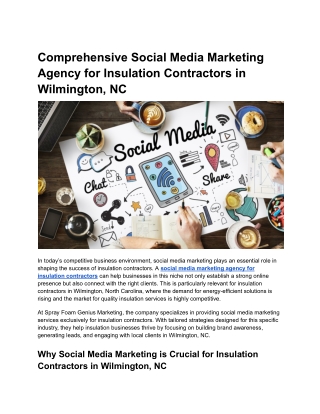 Comprehensive Social Media Marketing Agency for Insulation Contractors in Wilmington, NC
