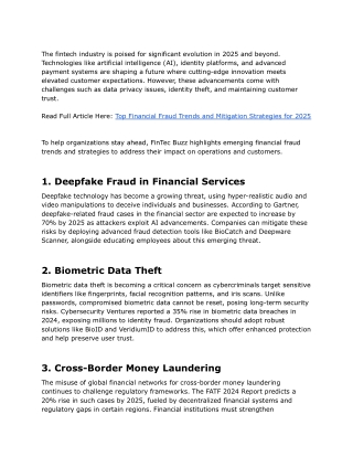 Top Financial Fraud Trends and Effective Mitigation Strategies for 2025
