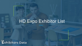 HD Expo Exhibitor List