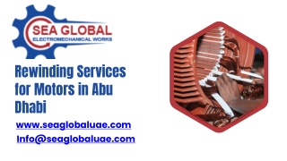 Motor Rewinding Service in Abu Dhabi