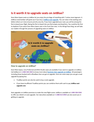 How do I Upgrade My Seat on JetBlue?