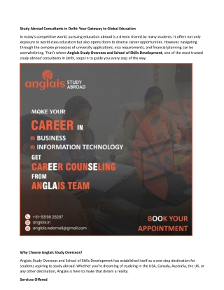 Study Abroad Consultants in Delhi