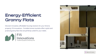 Portable Granny Flats in Victoria| Prefab Granny Flats for Sale| Energy-Efficien