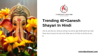 Trending 40 Ganesh Shayari In Hindi