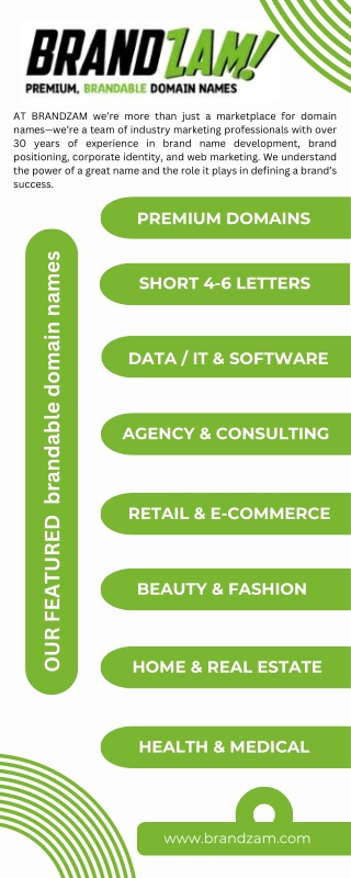 Brandzam Marketplace for Domain Names