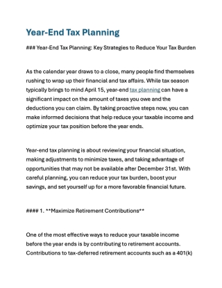 How to Build a Tax-Effective Strategy for Your Financial Future NEW