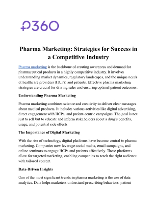 Pharma Marketing: Strategies for Success in a Competitive Industry