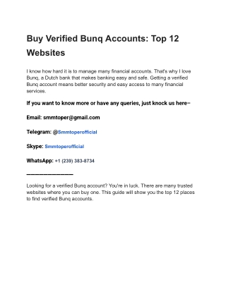 Buy Verified Bunq Accounts_ Top 12 Websites (1)
