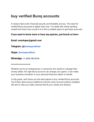 buy verified Bunq accounts