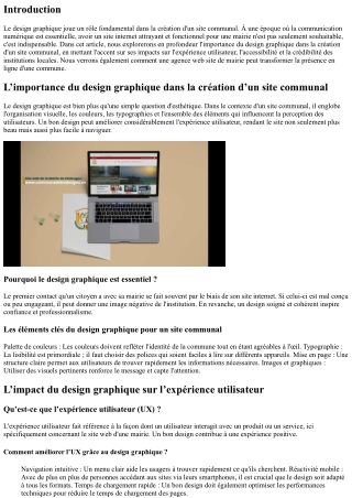 L’importance du design graphique dans la création d’un site communal