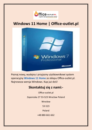 Windows 11 Home  Office-outlet.pl