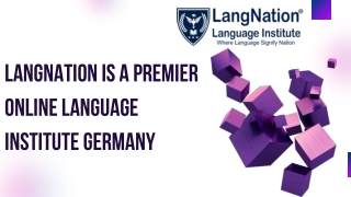 LangNation is a premier online language institute germany