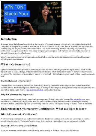 Cybersecurity Certification: Boosting Your Career in a Digital World
