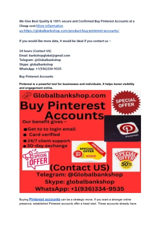Buy & Sell Pinterest Accounts usa uk
