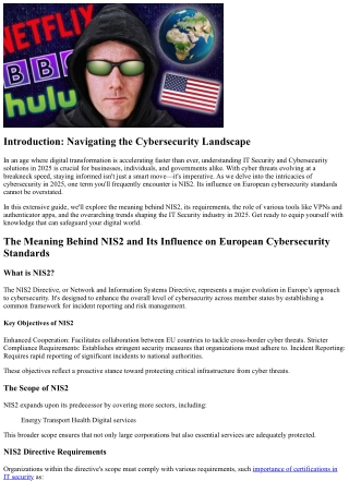 “The Meaning Behind NIS2 and Its Influence on European Cybersecurity Standards”