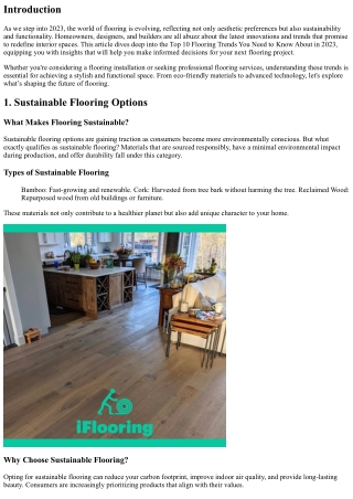 Top 10 Flooring Trends You Need to Know About in 2023