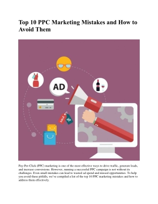 Top 10 PPC Marketing Mistakes and How to Avoid Them