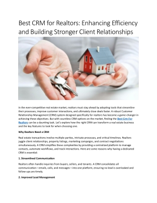 Best CRM for Realtors