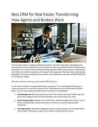 Best CRM for Real Estate