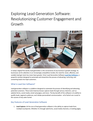 Exploring Lead Generation Software