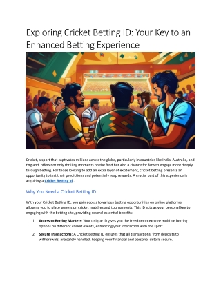 Exploring Cricket Betting ID