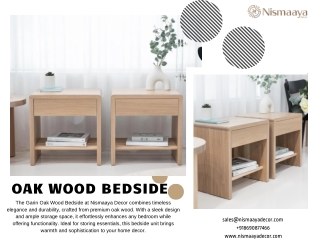 Garin Oak Bedside by Nismaaya Decor: Classic Appeal