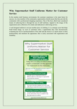 Why Supermarket Staff Uniforms Matter for Customer Service