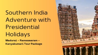 SouthIndia with Presidential Holidays-Madurai to Rameswaram one day Tour Package