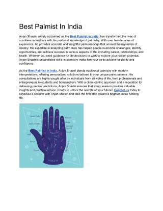 Best Palmist In India