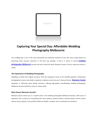 Wedding Content Creator In Melbourne, Australia | Moments Socials