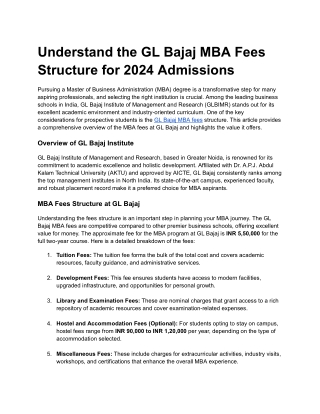 gl bajaj mba fees - Google Docs