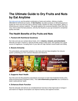 Dry Fruits and Nuts by eatanytime