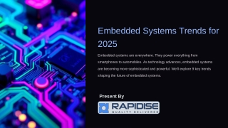 Embedded Systems Trends for 2025